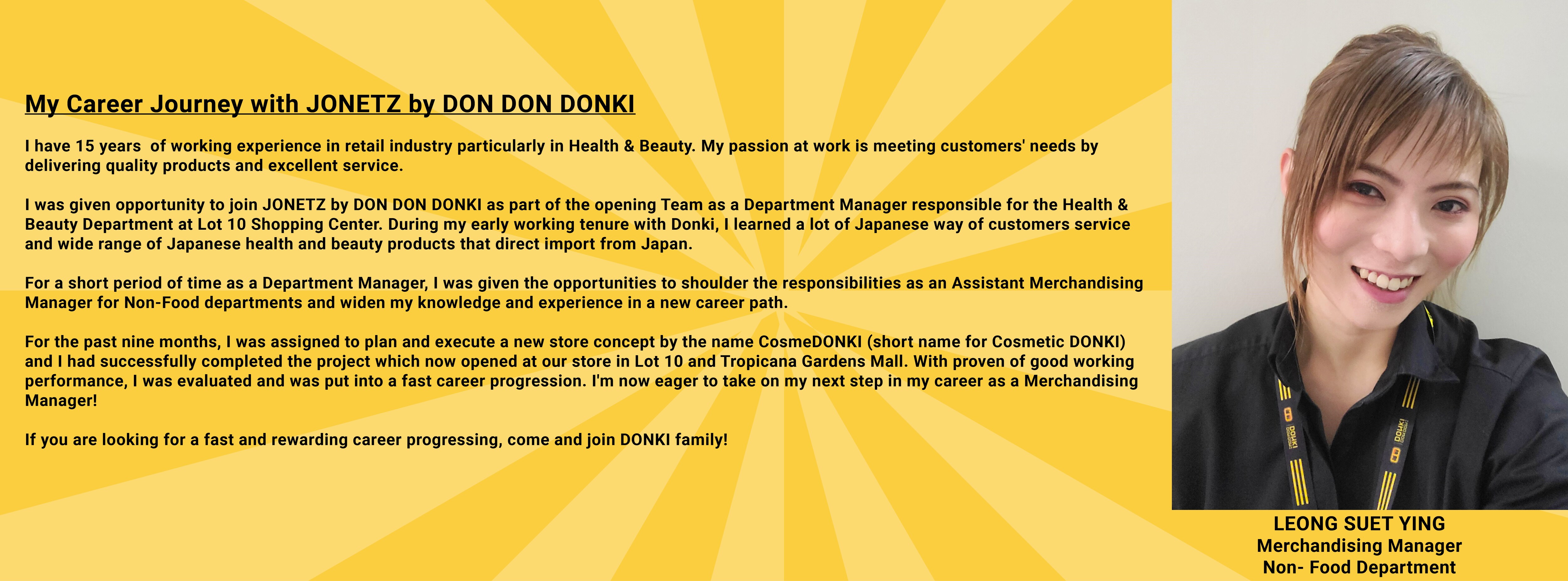CAREERS】JONETZ by DON DON DONKI Malaysia