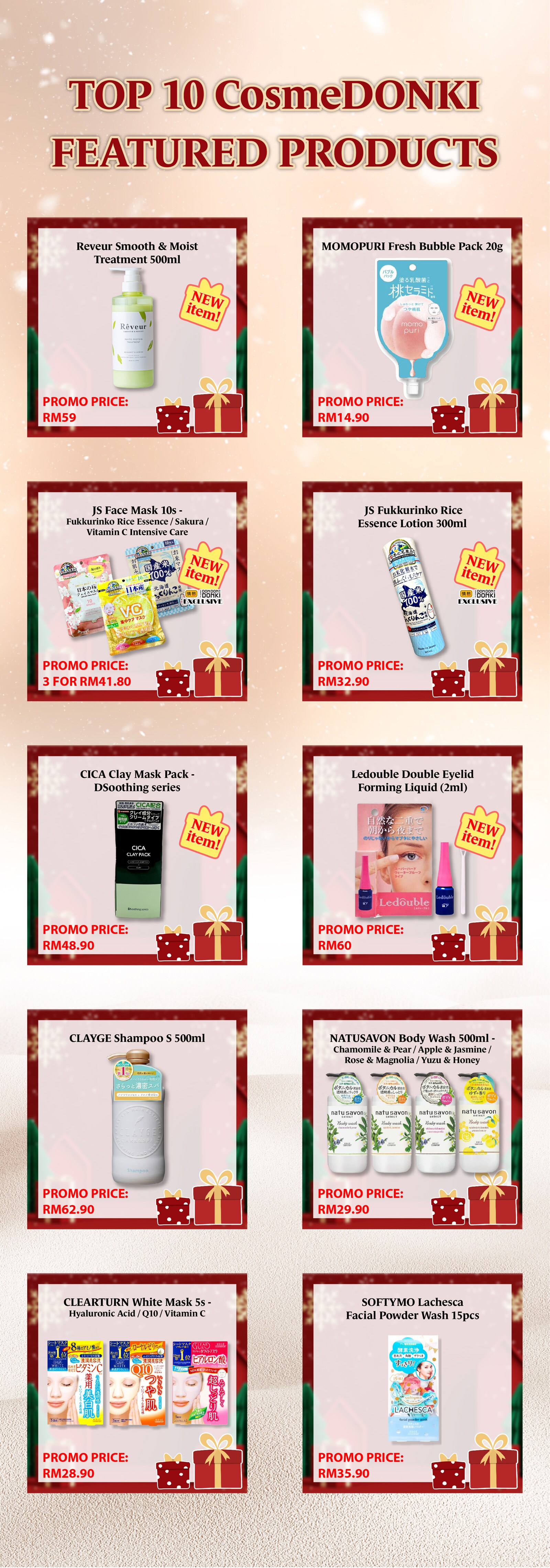 TOP 10 Cosme DONKI FEATURED PRODUCTS